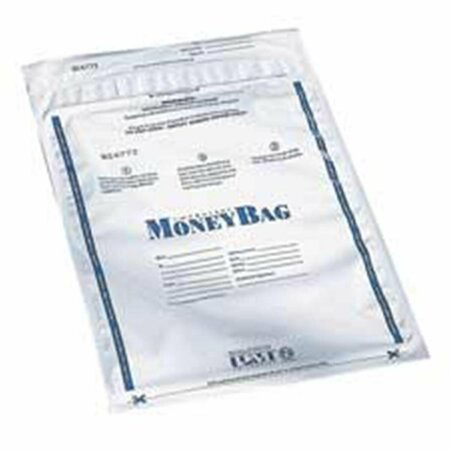 PM CO Disposable Money Bag, Plastic, 9 in. x 12 in., Opaque, 100PK PM464182